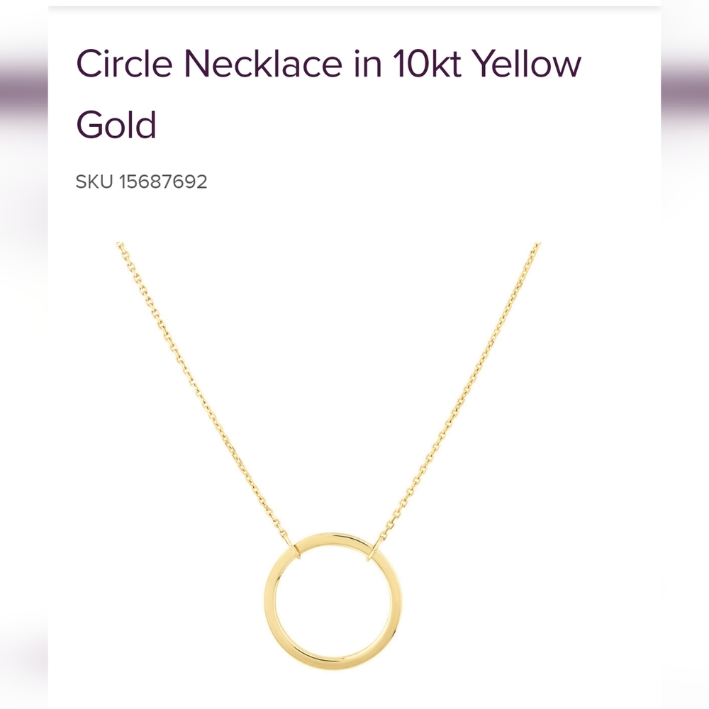 Michael Hill circle 10K yellow gold necklace